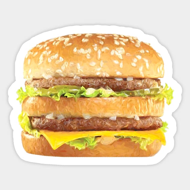 Big Mac Painting Sticker by DesignDLW